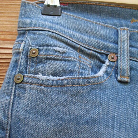 7 For All Mankind 7FAM Low Rise Y2K Boot Cut Jeans 26 X 30 - Picture 5 of 12